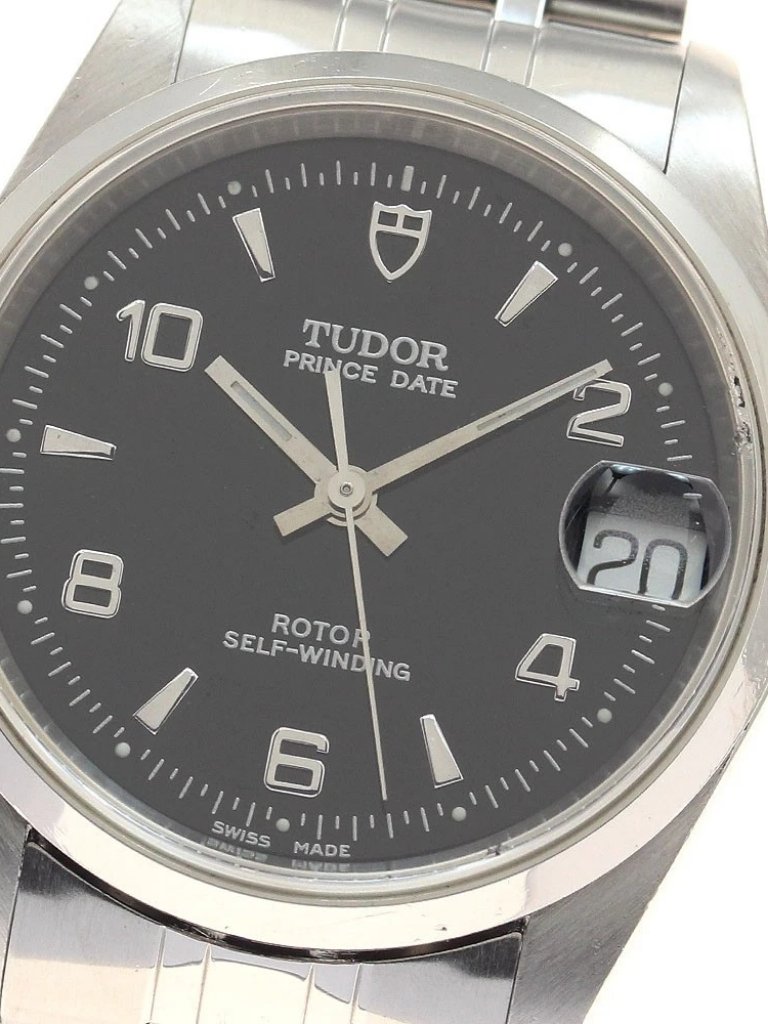 Tudor Prince Date 72000 Black Dial Automatic Boys Watch942589